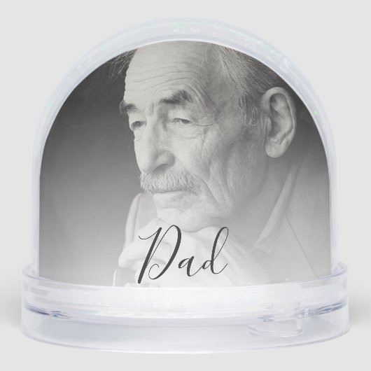 Dad Photo Tribute Sneeuwbol (Achterkant)
