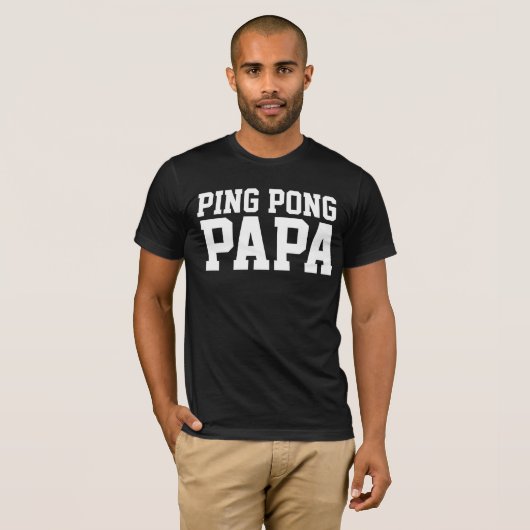 DAD PING PONG PAPA T-SHIRTS (Voorkant volledig)