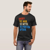 Dad Pontoon Daddy Man Myth Pontoon Captain T-shirt (Voorkant volledig)