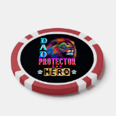 Dad Protector Hero Poker Chips (Enkel)