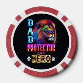 Dad Protector Hero Poker Chips (Achterkant)