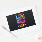 Dad Protector Hero Rechthoekige Sticker (Envelop)
