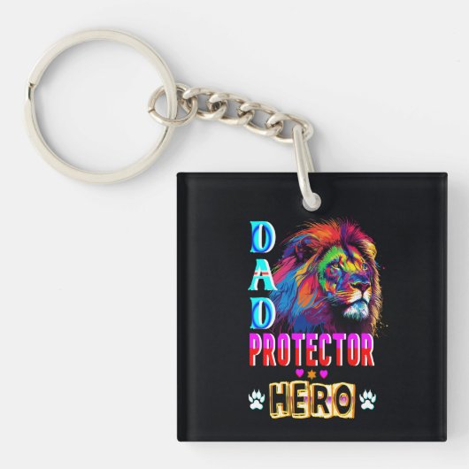 Dad Protector Hero Sleutelhanger (Voorkant)