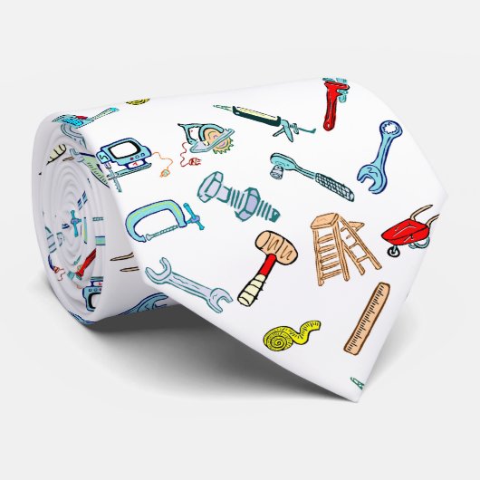 "DAD" Quote Collectie DIY Enthusiast's Tools Stropdas (Opgerold)