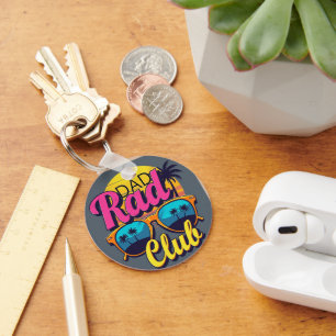 Dad Rad Club Retro Zomervibes - Vaderdag Sleutelhanger