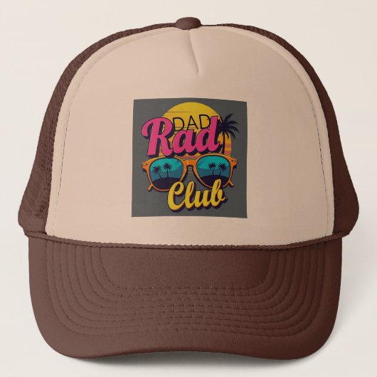 Dad Rad Club Retro Zomervibes - Vaderdag Trucker Pet (Voorkant)