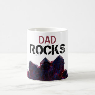 *~* DAD Rocks Paarse Crystals Stones Lapidary Koffiemok