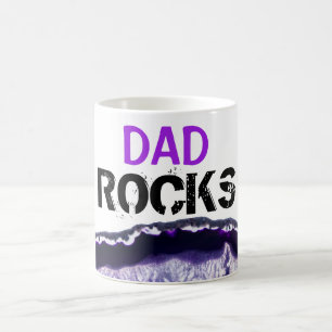 ** Dad Rocks Stones Lapidary Agate Koffiemok