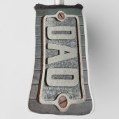 DAD rustiek metalen bord ontwerp Golfheadcover (Draai 90)
