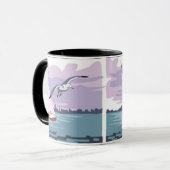 "DAD" Sailboat Ringer Mug (Devant gauche)