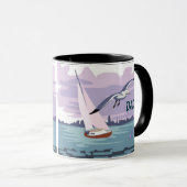 "DAD" Sailboat Ringer Mug (Devant droit)