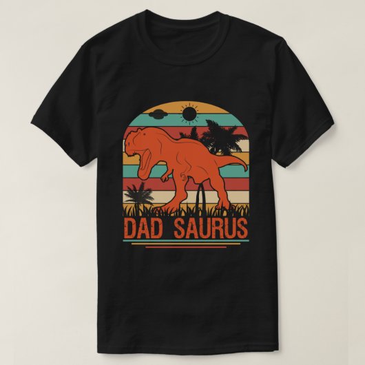 DAD SAURUS Dinosaur T-shirt (Design voorkant)