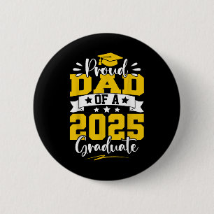 Dad Senior 2025 Gifts Trotse vader van een CL van Ronde Button 5,7 Cm