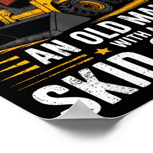 Dad Skid Steer Operator Father Construction Heavy  Poster (Hoek)