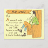 Dad Stoelpijp  Vaderdag Briefkaart (Voorkant)