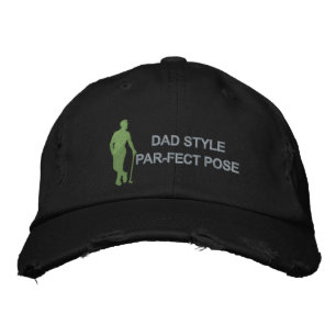 Dad Style Par-Effect Pose Modern Golf Geborduurde Pet