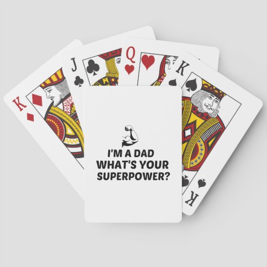 DAD SUPERPOWER POKERKAARTEN (Achterkant)