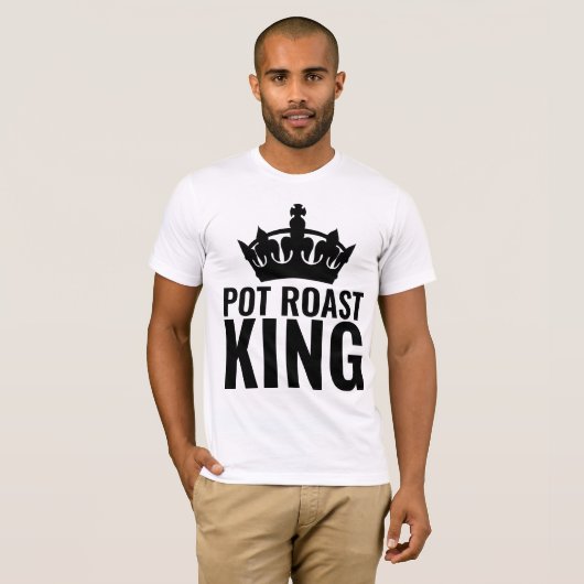 DAD T-SHIRTS POT ROAST KING MANNEN T-SHIRT (Voorkant volledig)