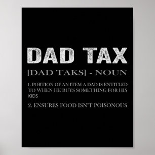 DAD Tax Definition Kleding Beste Papa Definitie Poster