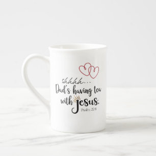 DAD TEA MET JESUS Funny Cute Christelijk Quote Porselein Kop