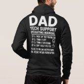 Dad Tech Support Operating Manual Funny Gift  Hoodie (Achterkant)
