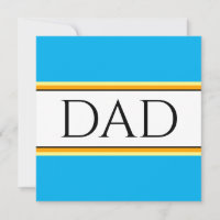 DAD Tekst Fun Hemelblauw Wit Oranje Zwart Strepen