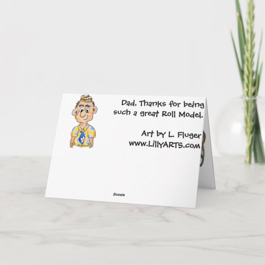 Dad, Thanks for Being Such a great roll model! Bedankkaart (Achterkant)