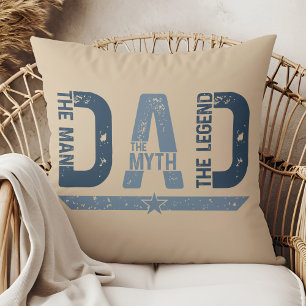 "DAD The Man Mith Legend" Vaderdag Gift Kussen