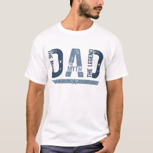 "DAD The Man Mith Legend" Vaderdag Gift T-shirt