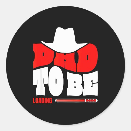 Dad To Be 2026 Dad Loading Funny New Dad  Ronde Sticker (Voorkant)