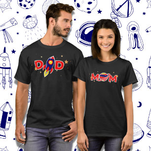 DAD Typografie Buitenruimte Raketschip T-shirt