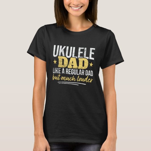 Dad Ukulele Player Father Ukulele T-shirt (Voorkant)