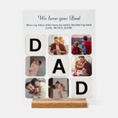 Dad Vaderdag Photo Collage Acryl Teken Bord (Voorkant)