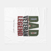 Dad Veteran Legend Blanket - Custom Hero Gift Fleece Deken (Voorkant (Horizontaal))