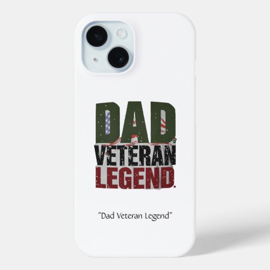 Dad Veteran Legend Case – Funny Military Gift (Achterkant)