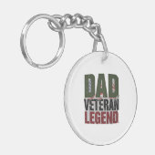 Dad Veteran Legend Keychain – Custom Pocket Gift (Voorkant Links)