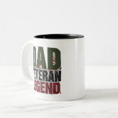 Dad Veteran Legend Mok - Custom Gift voor hem (Voorkant links)