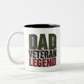 Dad Veteran Legend Mok - Custom Gift voor hem (Links)