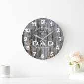 Dad Wall Clock - Custom Father's Day Gift Grote Klok (Huis)