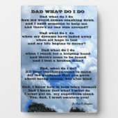 DAD WAT DOE IK GEdicht Plaque Fotoplaat (voorkant)