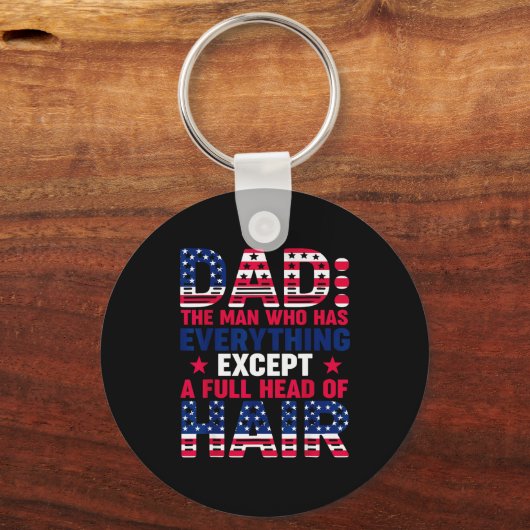 Dad Who Have Everything Except Hair Pjs Christmas Sleutelhanger (Voorkant)