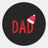 Dad - Xmas Pjs - Christmas Pajamas And Xmas Pj Fam Ronde Sticker (Voorkant)