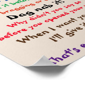 DAD ZEI ALTIJD POSTER (Hoek)