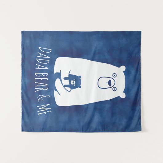 DADA-BEER & ME | Pap Kinder Dochter Son Dada Beer Wandkleed (Voorkant (horizontaal))