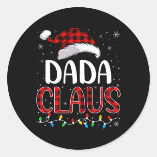 Dada Claus Kerstverlichting Overeenkomend Familie Ronde Sticker