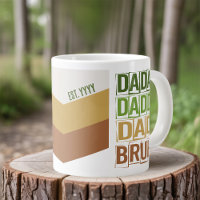 Dada Daddy Dad Bruh Custom Est Modern Groen Tan