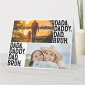 DADA DADDY DAD BRUH Custom PHOTO VADERDAG Kaart (Achterkant)