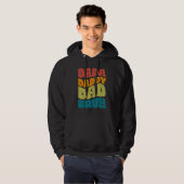 Dada Daddy Dad Bruh Fathers Day Groovy Hoodie (Voorkant volledig)