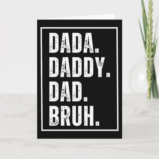 Dada Daddy Dad Bruh retro vervaagde Vaderdag  Kaart (Voorkant)