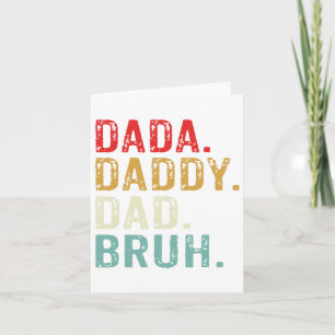Dada Daddy Papa Bruh Retro Vintage Grappige Vaderd Kaart